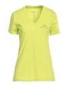 Armani Exchange Woman T-shirt Lime Green Size S Cotton In Green