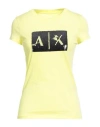 Armani Exchange Woman T-shirt Lime Green Size Xs Cotton In Yellow
