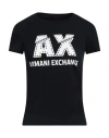 Armani Exchange Woman T-shirt Midnight Blue Size L Cotton, Elastane