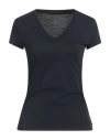 Armani Exchange Woman T-shirt Midnight Blue Size L Pima Cotton In Blue