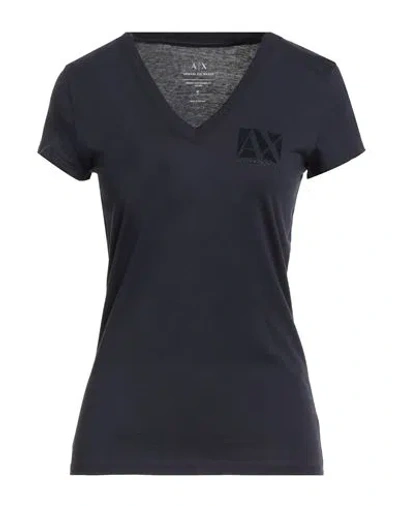 Armani Exchange Woman T-shirt Navy Size S Cotton