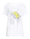 Armani Exchange Woman T-shirt Off White Size L Viscose, Linen In White