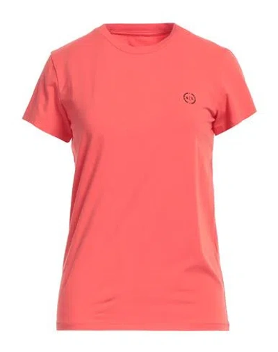 Armani Exchange Woman T-shirt Orange Size S Cotton, Elastane