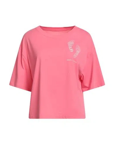 Armani Exchange Woman T-shirt Pink Size M Cotton