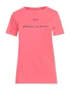 Armani Exchange Woman T-shirt Pink Size S Cotton In Gray
