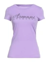 Armani Exchange Woman T-shirt Purple Size Xs Cotton