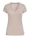 Armani Exchange Woman T-shirt Taupe Size S Pima Cotton In Gray