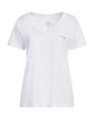 Armani Exchange Woman T-shirt White Size L Cotton