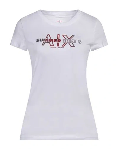 Armani Exchange Woman T-shirt White Size L Cotton
