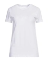 Armani Exchange Woman T-shirt White Size L Cotton