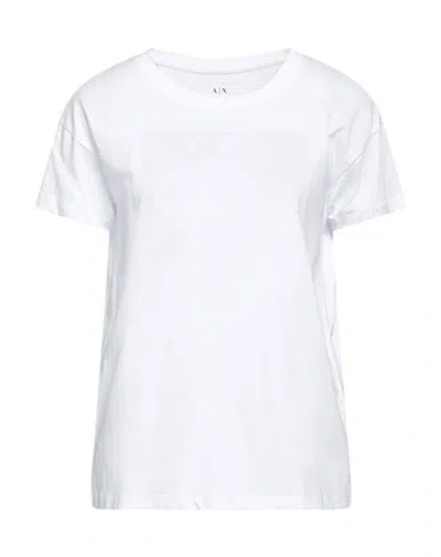 Armani Exchange Woman T-shirt White Size L Cotton