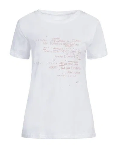 Armani Exchange Woman T-shirt White Size L Cotton