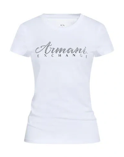 Armani Exchange Woman T-shirt White Size L Cotton