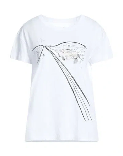 Armani Exchange Woman T-shirt White Size L Cotton