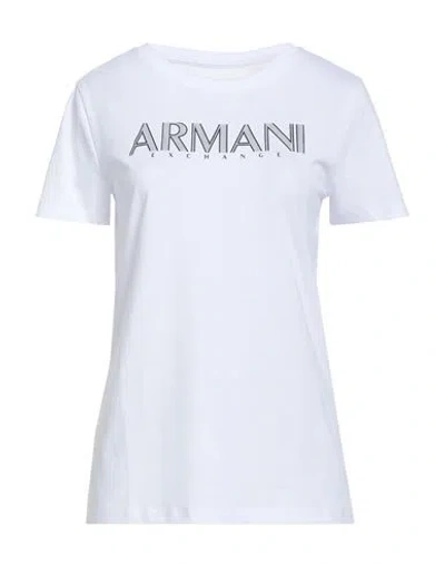 Armani Exchange Woman T-shirt White Size L Cotton