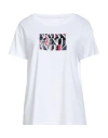 Armani Exchange Woman T-shirt White Size L Cotton In White