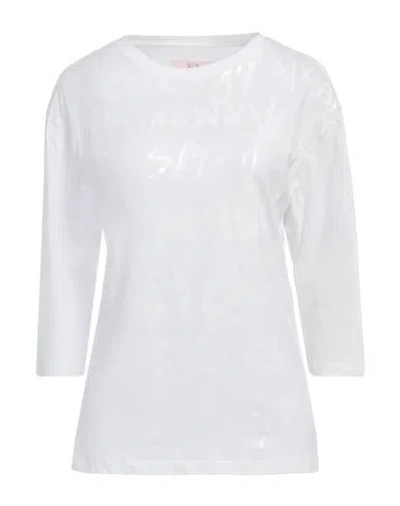 Armani Exchange Woman T-shirt White Size L Cotton