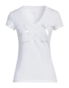 Armani Exchange Woman T-shirt White Size L Cotton