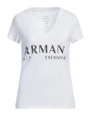Armani Exchange Woman T-shirt White Size L Cotton