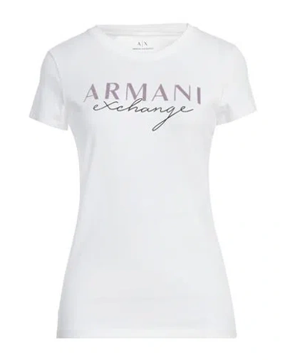 Armani Exchange Woman T-shirt White Size M Cotton