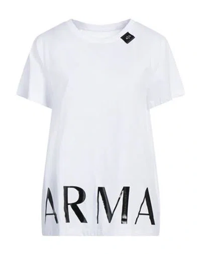 Armani Exchange Woman T-shirt White Size L Organic Cotton