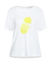 Armani Exchange Woman T-shirt White Size L Viscose, Linen In White
