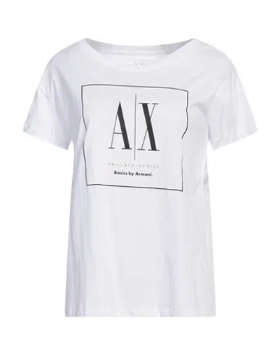 Armani Exchange Woman T-shirt White Size M Cotton