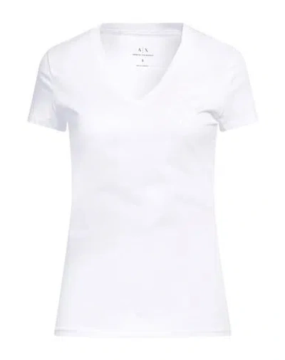 Armani Exchange Woman T-shirt White Size M Cotton