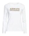 Armani Exchange Woman T-shirt White Size M Cotton In White