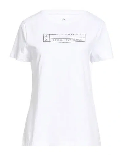 Armani Exchange Woman T-shirt White Size M Cotton