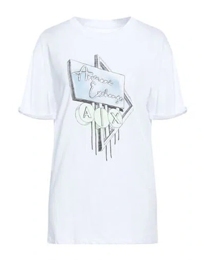 Armani Exchange Woman T-shirt White Size M Cotton