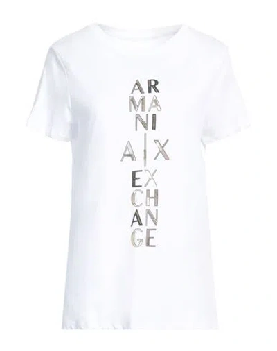 Armani Exchange Woman T-shirt White Size M Cotton