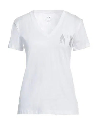Armani Exchange Woman T-shirt White Size M Cotton