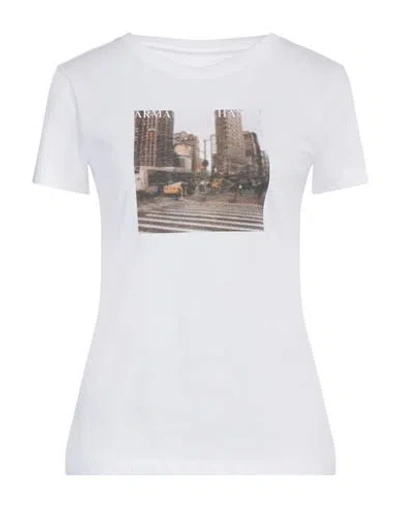 Armani Exchange Woman T-shirt White Size M Cotton