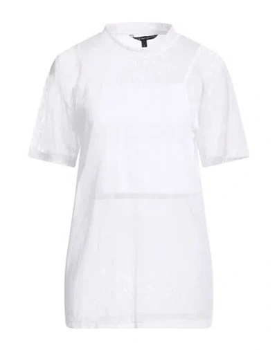 Armani Exchange Woman T-shirt White Size M Polyamide, Elastane