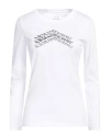 Armani Exchange Woman T-shirt White Size S Cotton In White