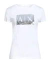 Armani Exchange Woman T-shirt White Size S Cotton