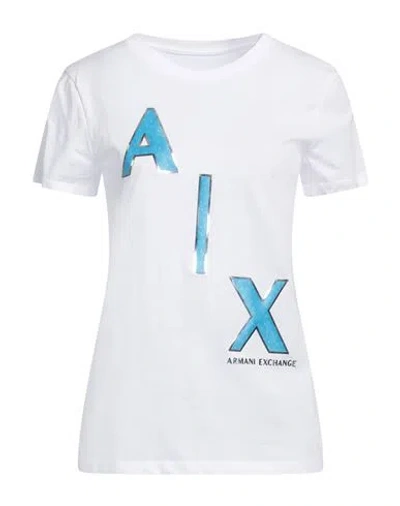 Armani Exchange Woman T-shirt White Size S Cotton