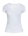 Armani Exchange Woman T-shirt White Size S Pima Cotton