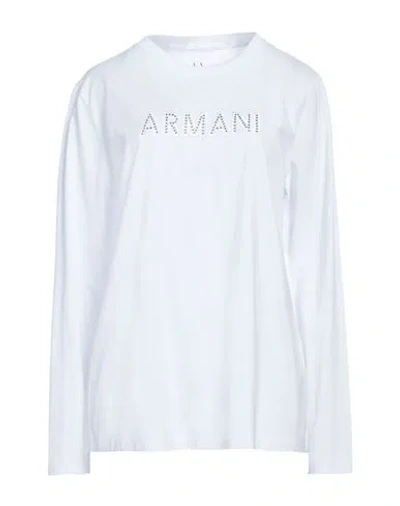 Armani Exchange Woman T-shirt White Size Xl Cotton