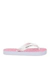 Armani Exchange Woman Thong Sandal White Size 7.5 Rubber