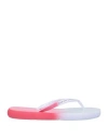 Armani Exchange Woman Toe Strap Sandals Pink Size 5.5 Pvc - Polyvinyl Chloride In Pink
