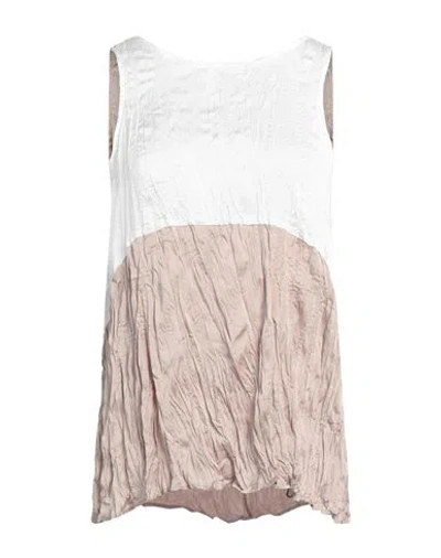 Armani Exchange Woman Top Beige Size L Polyester, Elastane