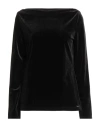 Armani Exchange Woman Top Black Size Xs Polyester, Elastane In Black