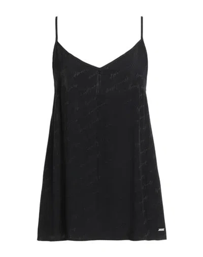Armani Exchange Woman Top Black Size S Viscose In Multi