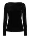Armani Exchange Woman Top Black Size Xs Polyester, Elastane In Black