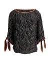 Armani Exchange Woman Top Black Size Xs Viscose In Black