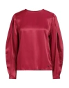 Armani Exchange Woman Top Magenta Size L Viscose In Red