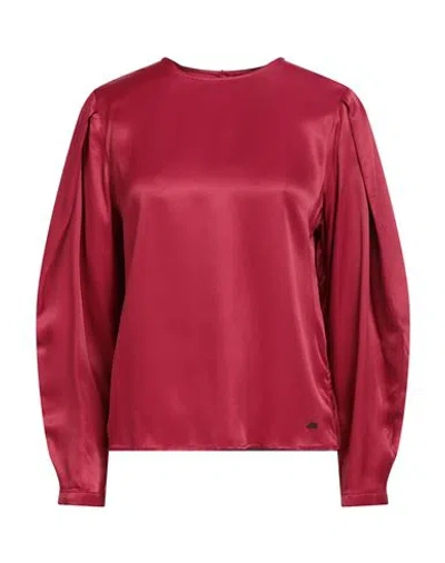 Armani Exchange Woman Top Magenta Size L Viscose In Red