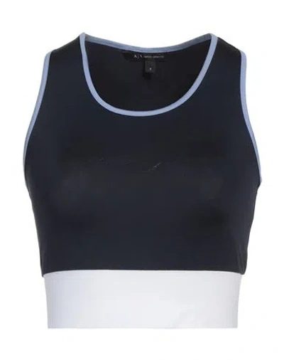 Armani Exchange Woman Top Navy Size L Polyamide, Elastane